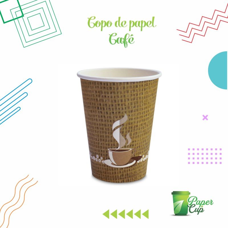 Copos descartáveis de papel café expresso